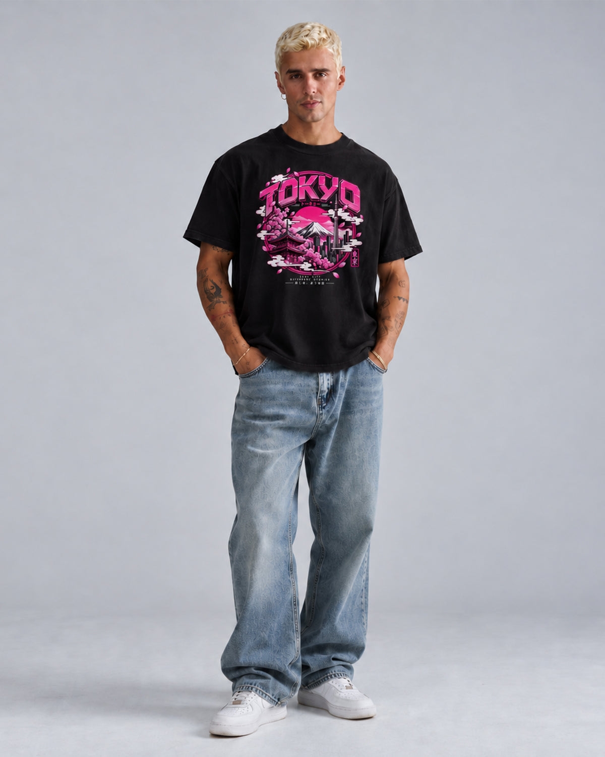 Neon Pink Tokyo Oversized Tee