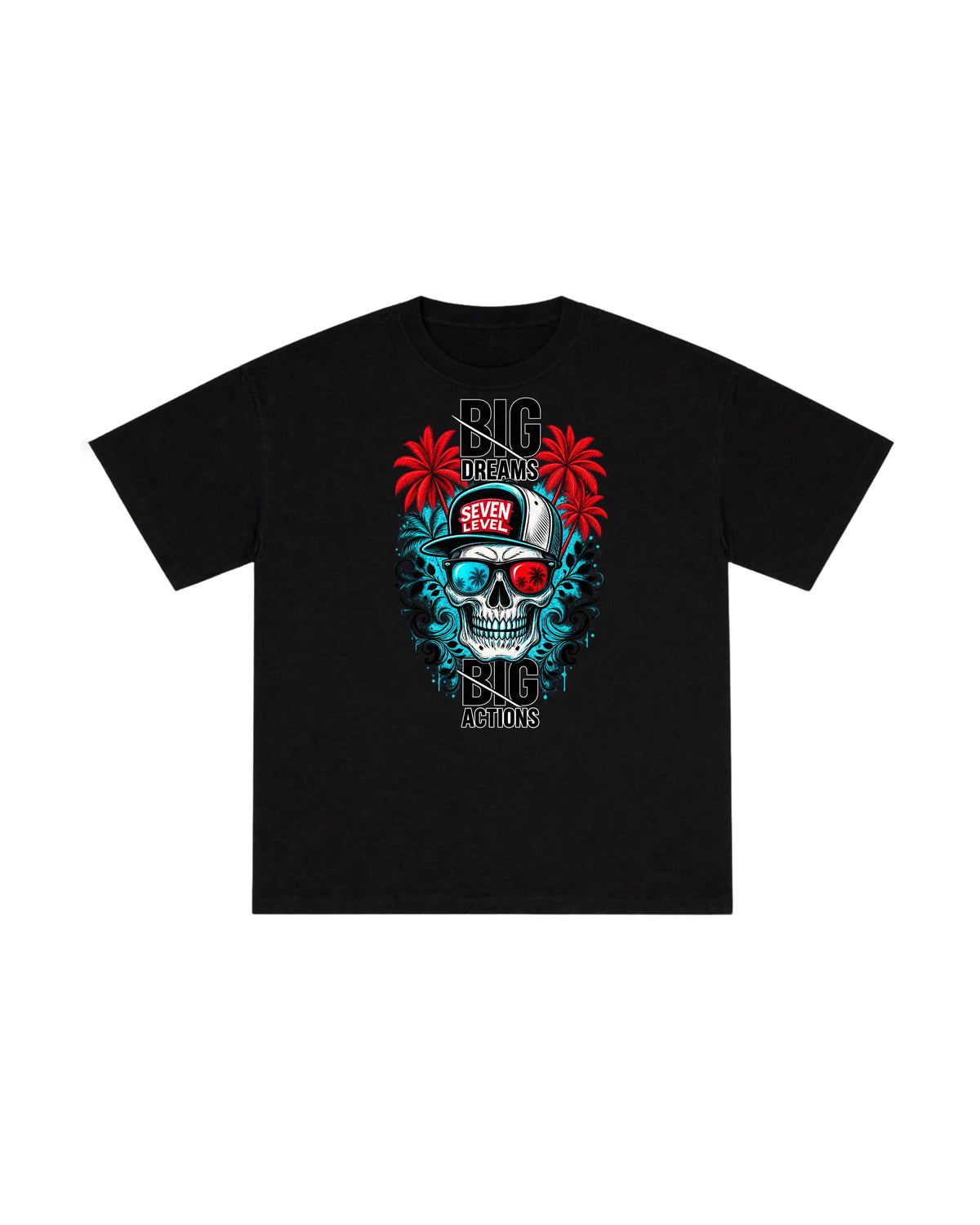 Seven Level Skull Oversized Tee