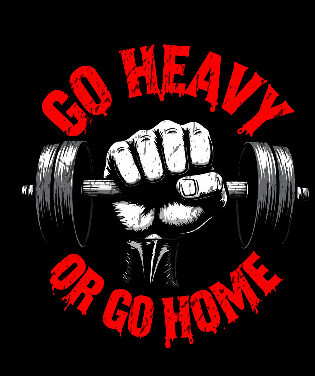 Unisex Premium Lift heavy Printed black Fitness motivational Gym T-Shirt