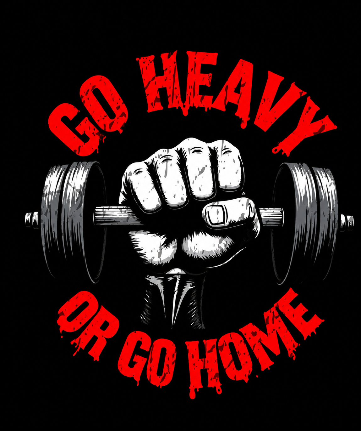 Unisex Premium Lift heavy Printed black Fitness motivational Gym T-Shirt