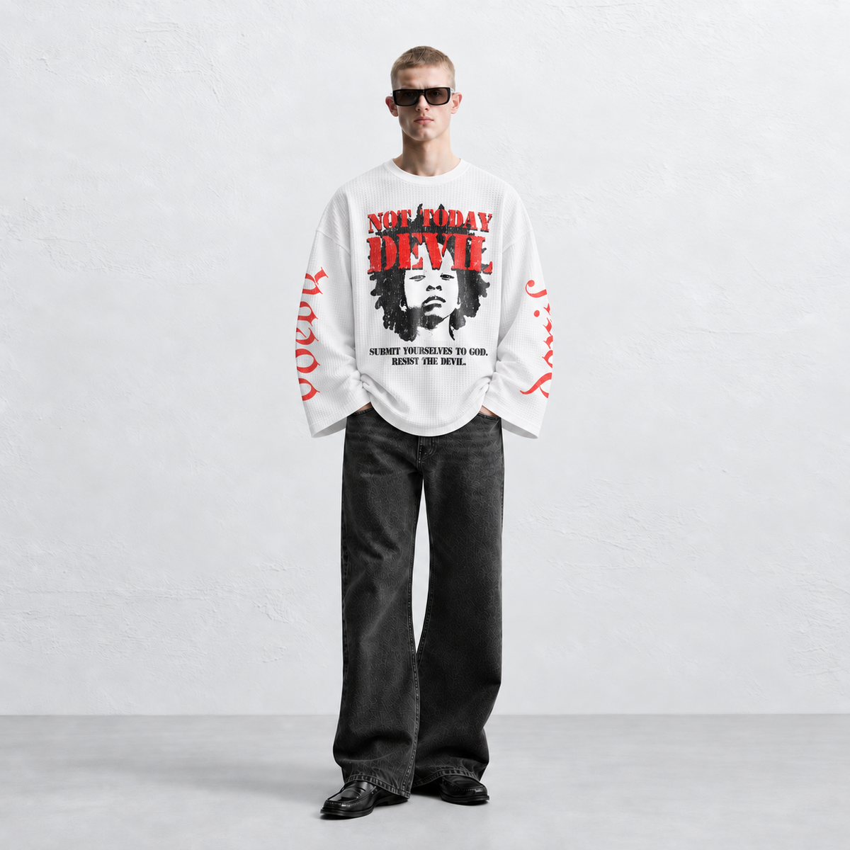 Not Today Devil Waffle Tee