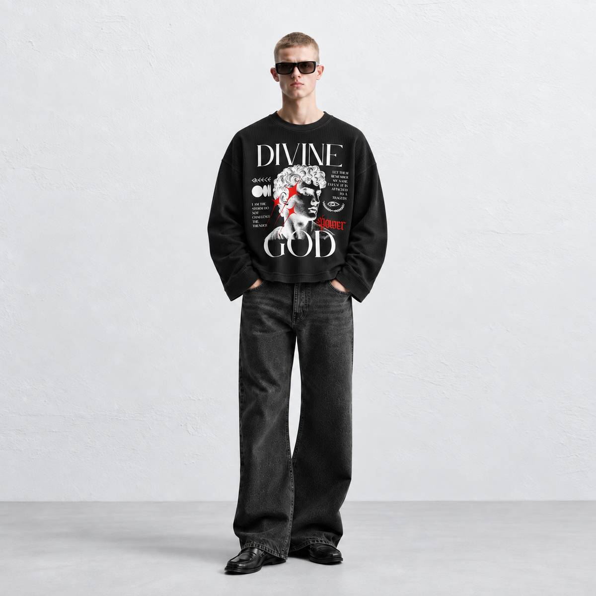 Divine God Waffle Long Sleeve