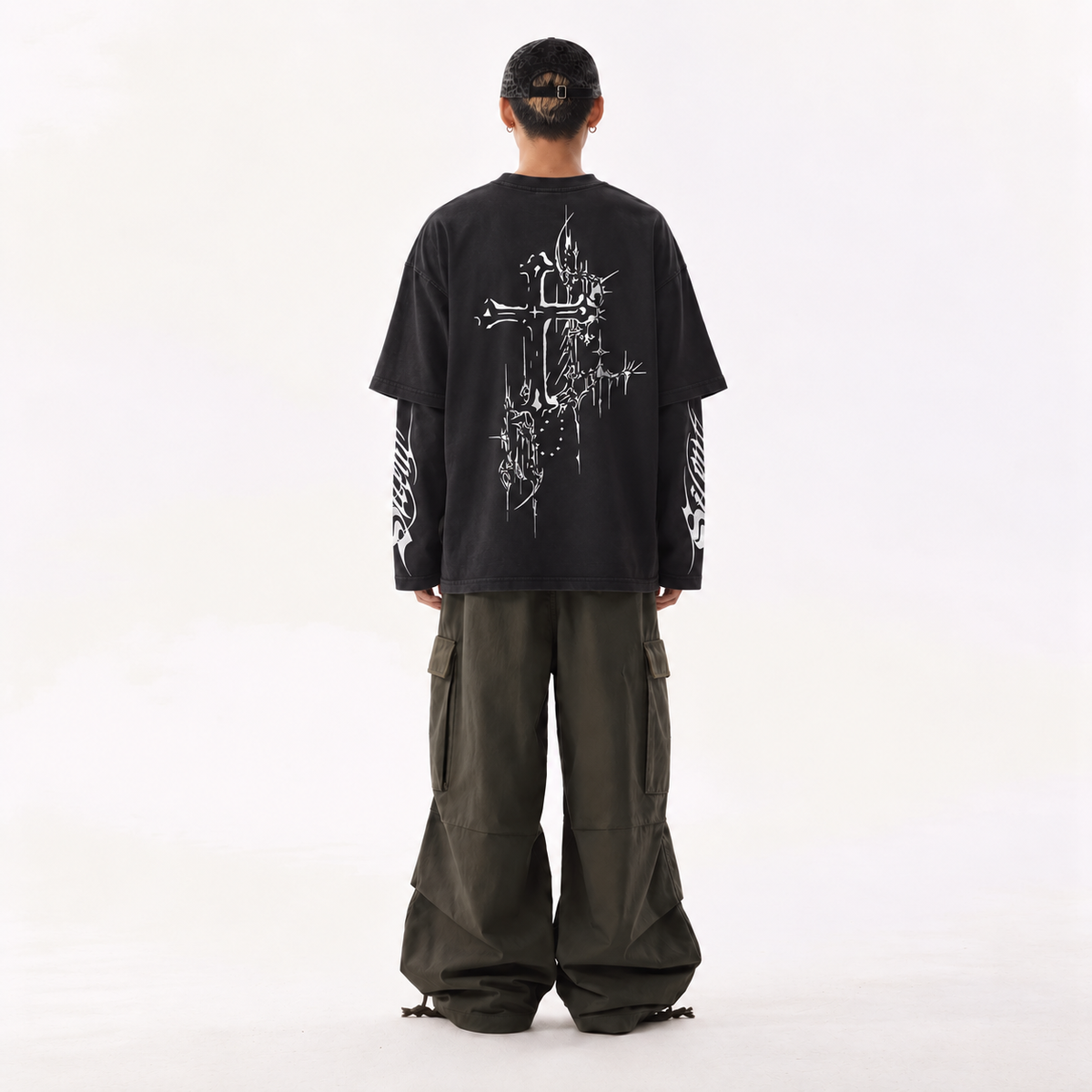 Gothic Cross Waffle Tee