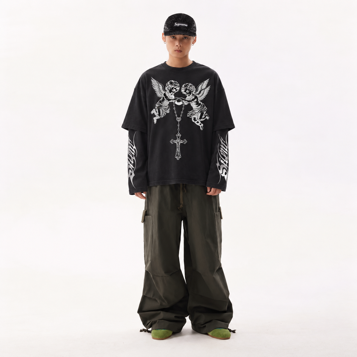 Gothic Cross Waffle Tee