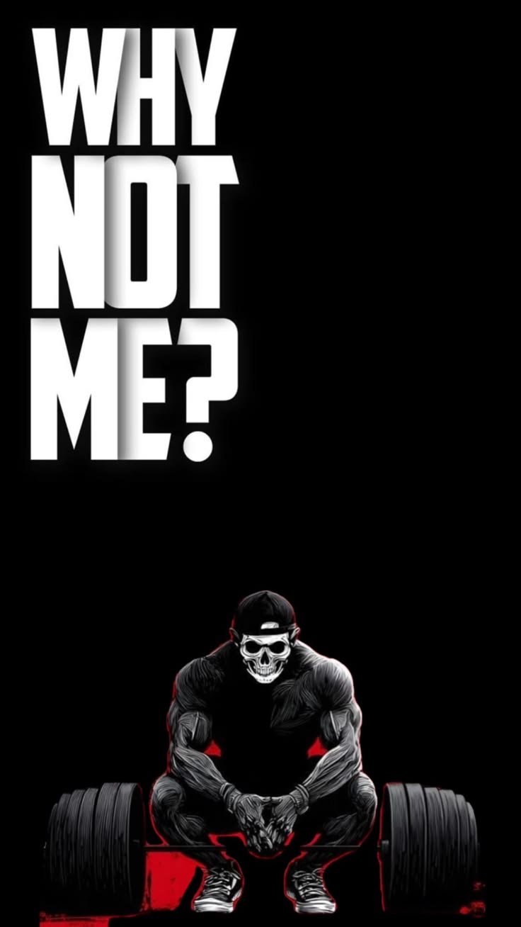 Unisex Premium Why not me Printed black Fitness motivational Gym T-Shirt