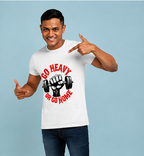 Unisex Premium Lift heavy Printed white Fitness motivational Gym T-Shirt