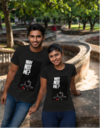 Unisex Premium Why not me Printed black Fitness motivational Gym T-Shirt