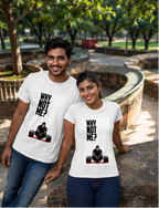 Unisex Premium Why not me Printed white Fitness motivational Gym T-Shirt